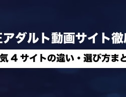 無修正アダルト動画サイト徹底比較｜人気4サイトの違い・選び方まとめ
